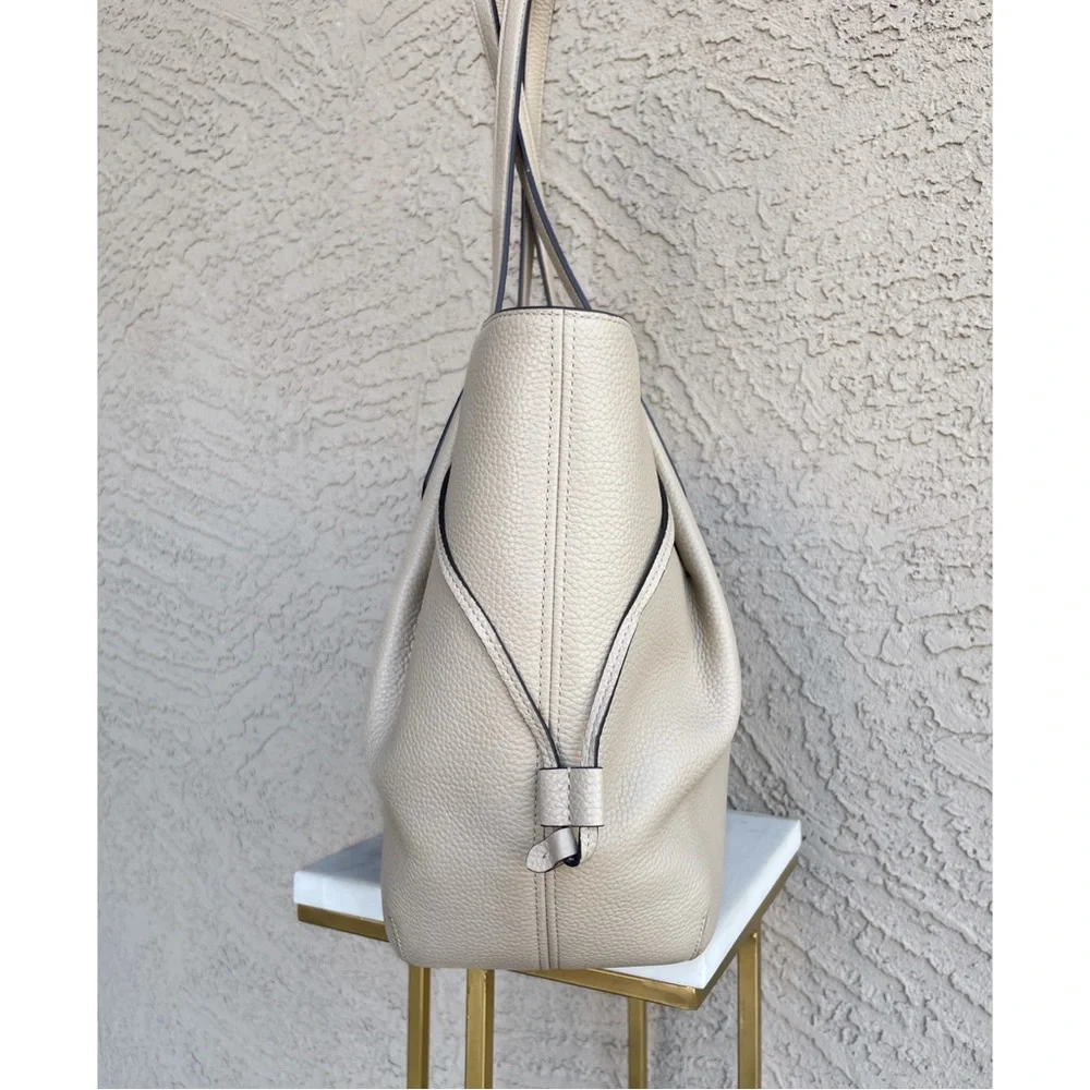 KATE SPADE Beige Cream Neutral Leather Large Dumpling Tote Bag
